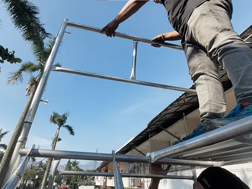 pemasangan ladder frame